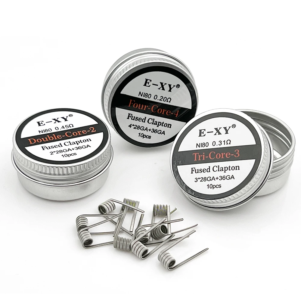 Clapton Wire Pre Built - 10 adet/kutu Ni80 Önceden Oluşturulmuş Bobin