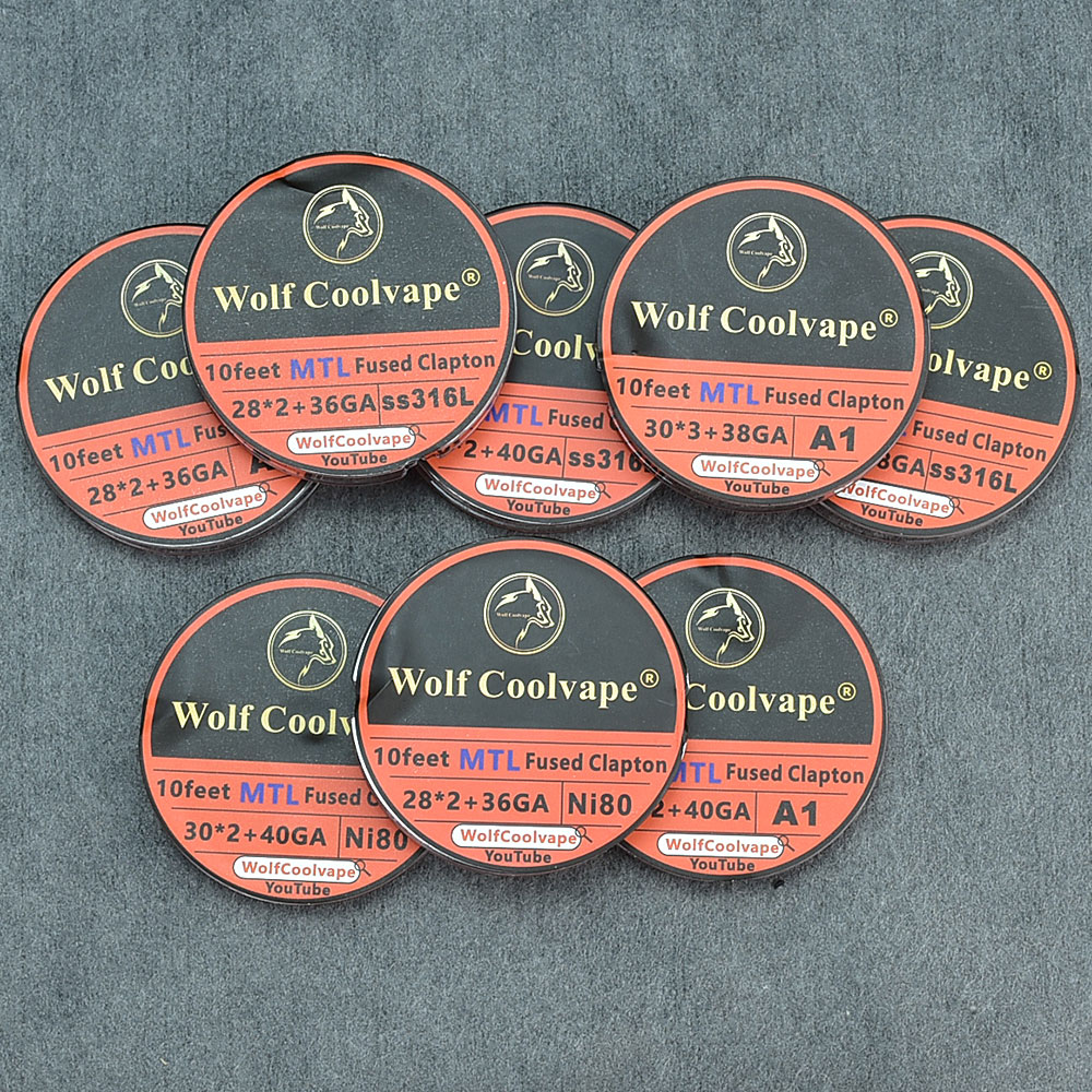 Clapton Wire Pre Built - 10Feet NI80/A1/SS316L MTL sigortalı Clapton dirençleri