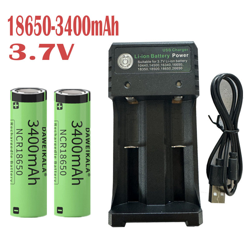 Vape Battery 18650 - Premium 18650B 3400mAh 3.7V Şarj Cihazlı