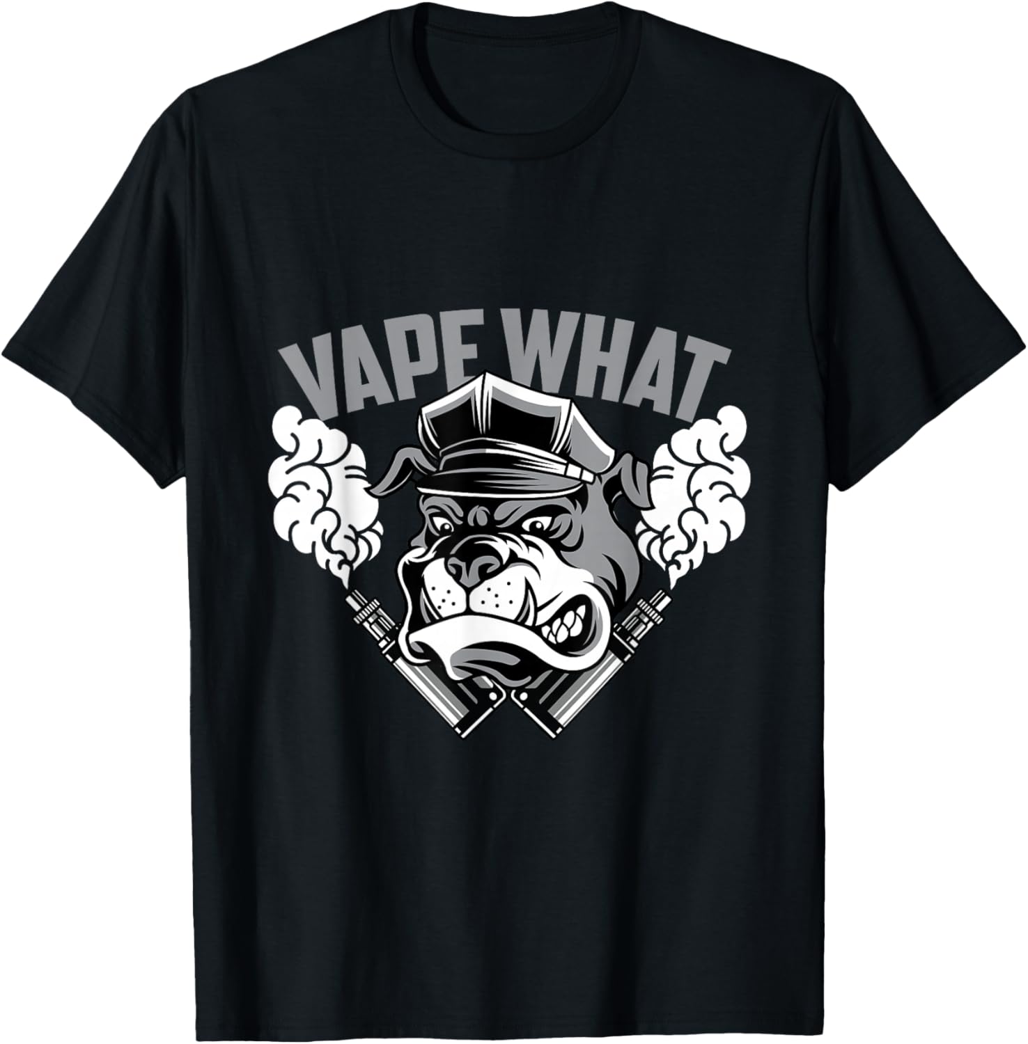 Vaping Shop - Vape What Bulldog Grafik Baskılı Erkek