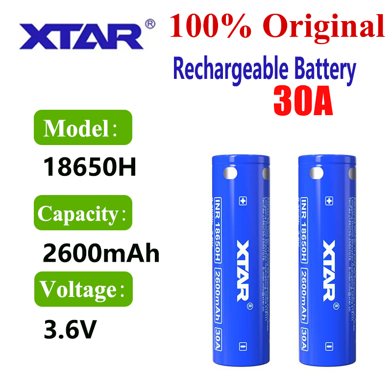 Vape Battery 18650 - Orijinal XTAR 18650 2600mah Pil CDR