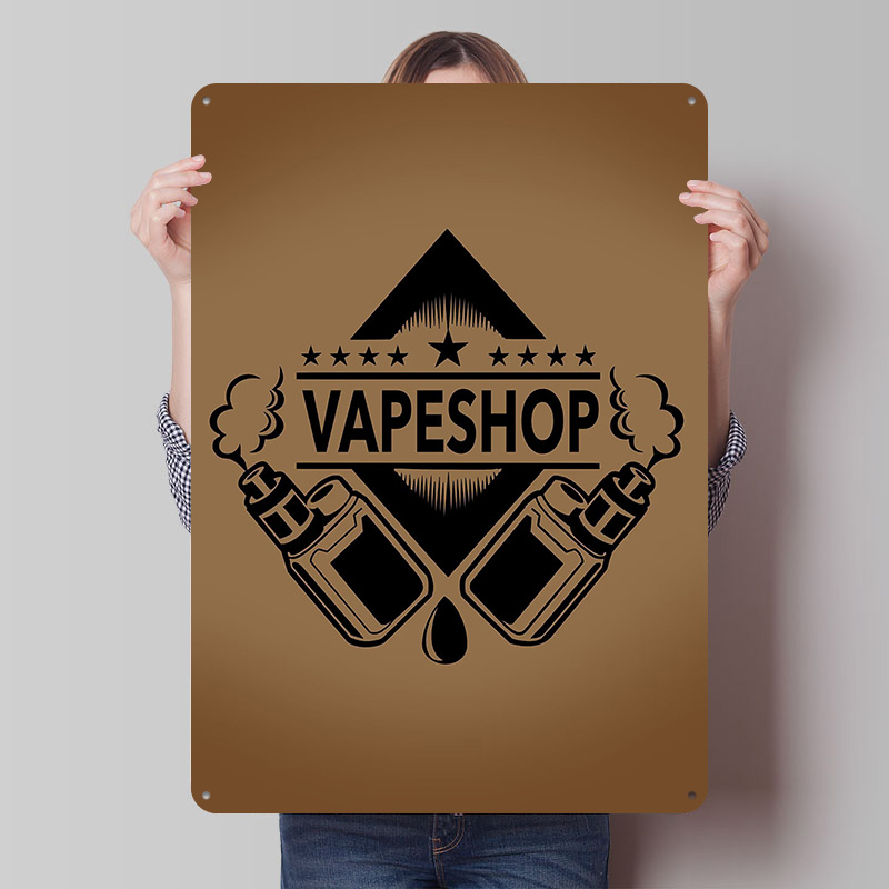 Vape Shop Logosu Teneke Poster - Vaping Shop incelemesi ve fiyatı