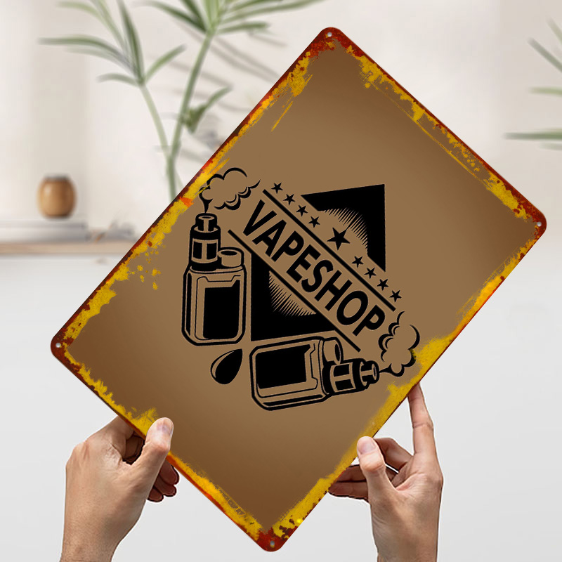 Vape Shop Logosu Teneke Poster - Vaping Shop incelemesi ve fiyatı