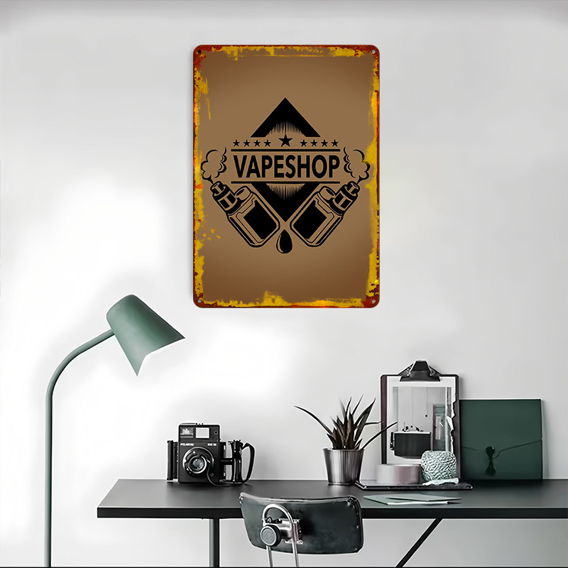 Vape Shop Logosu Teneke Poster - Vaping Shop incelemesi ve fiyatı
